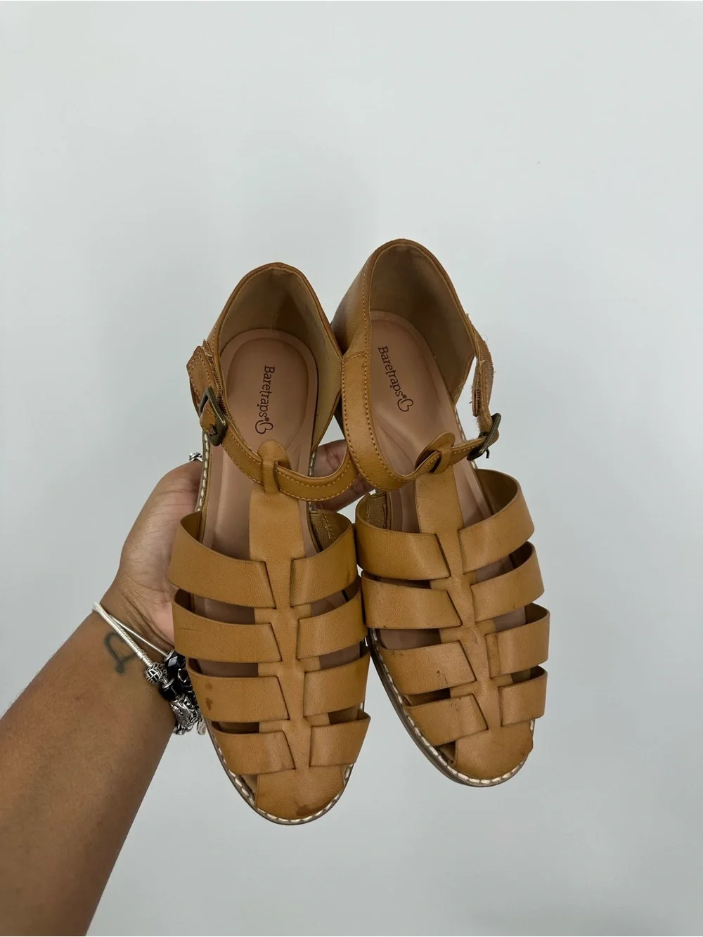 Baretraps Tan Boho Fisherman Gladiator Sandals Size Women's 7.5